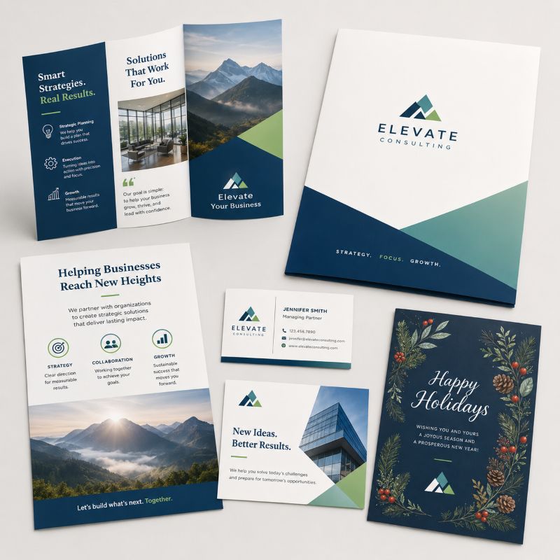 Image representing printed collateral materials and branded marketing pieces