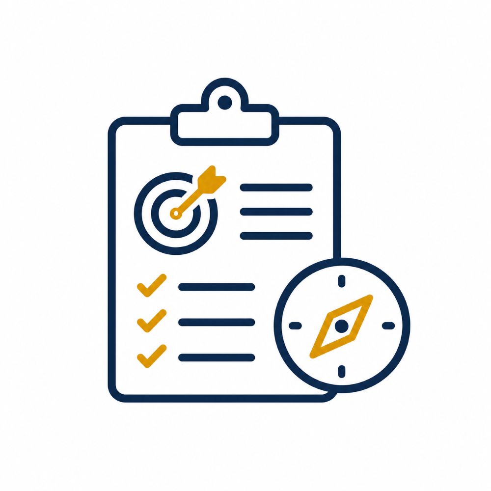 Strategic planning process icon used by Tilt Marketing to represent marketing roadmaps and business priorities