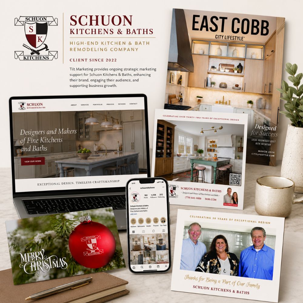 Schuon Kitchens and Baths marketing project examples from Tilt Marketing
